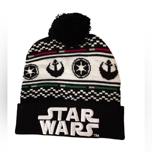 Star Wars Other - Star Wars Black Pom Cap Hat‎ Fitted One Size Winter Beanie